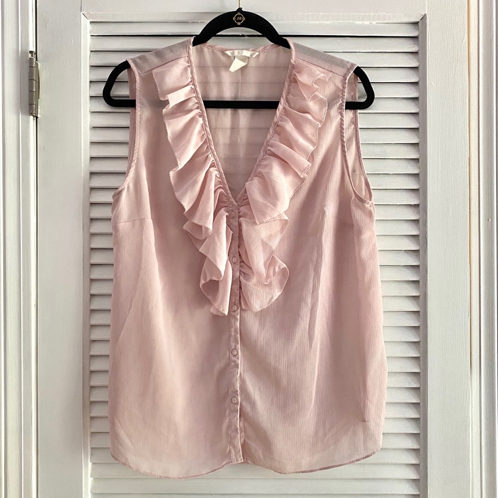 Ruffle Sleeveless Blouse
